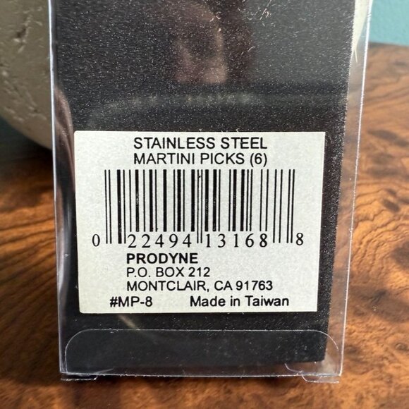 Sleek Martini Picks (6-Pack) Metalla Stainless Steel Classic - Picture 4 of 4